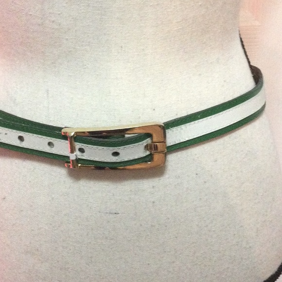 Ceinture En Cuir Vintage LEO ISBA Made In France - Taille 69/75 Cm, Noir, Cuir Véritable - Occasion Bon état